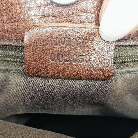 Gucci Tote - Vintage Chocolate Brown GG Canvas and Leather Trim w/ COA - Picture 12 of 13